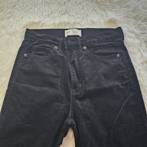 GAP vintage slim high rise black size 27/4R velore velvety feel - Picture 4 of 13